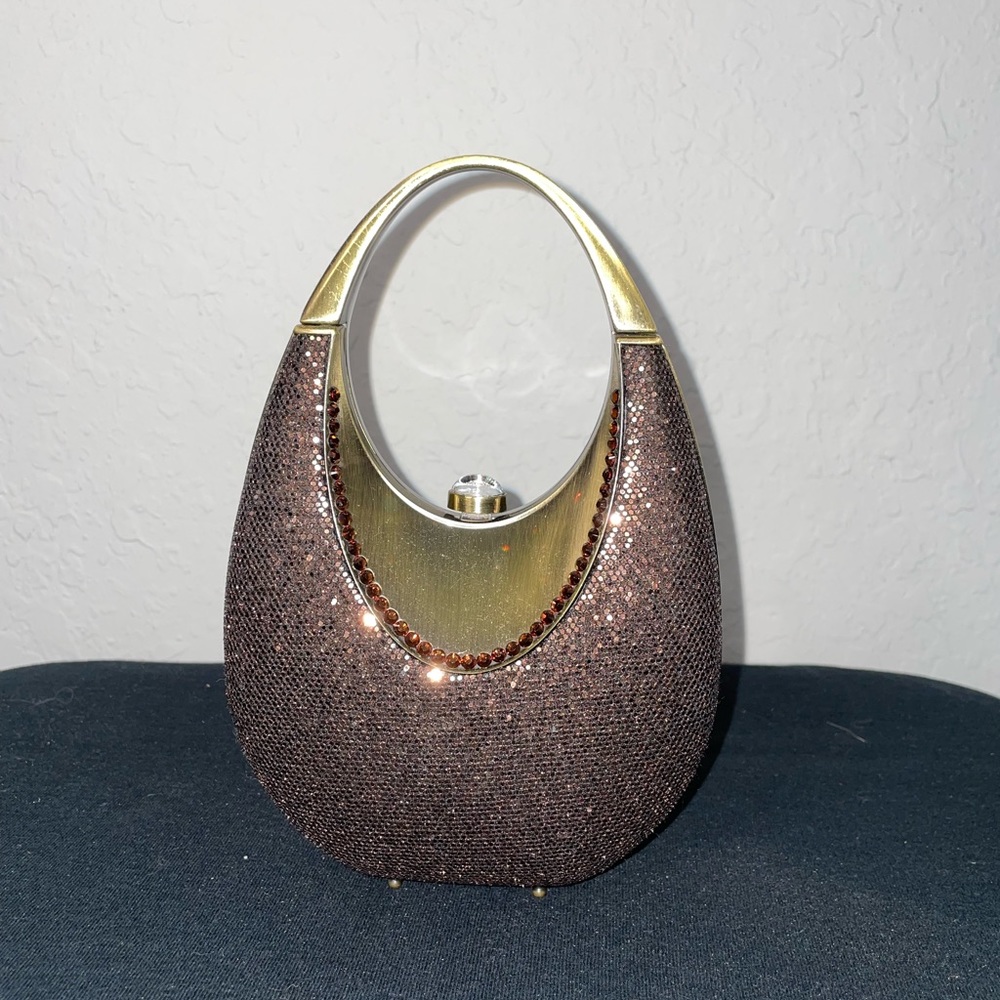 Vintage Bronze rhinestone handbag